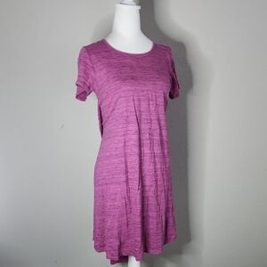 LuLaRoe Mauve Short Sleeve Carly Dress High Low XXS